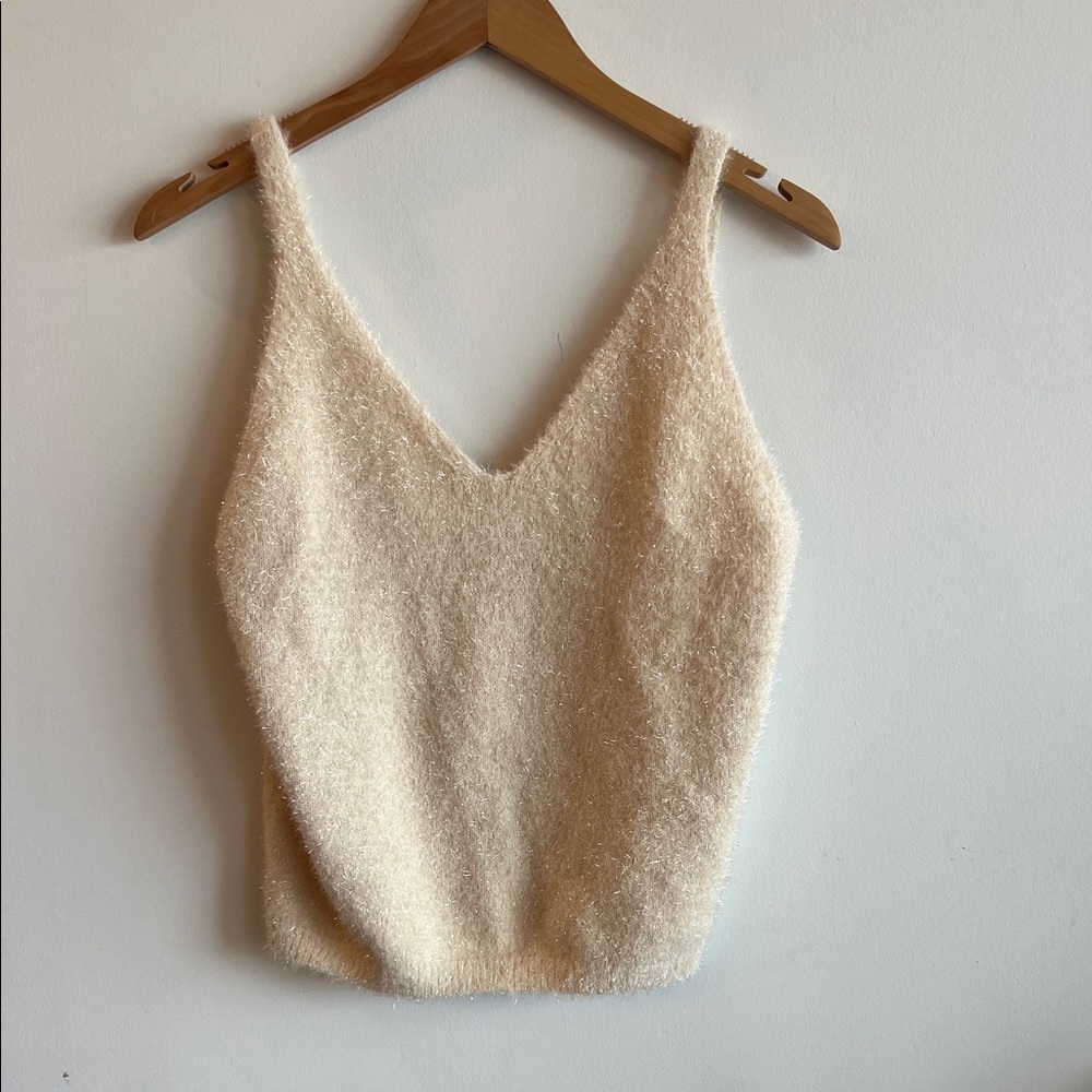 Cream Fuzzy Women's Camisole